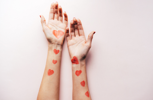 Tattoo Designs with Matching Hearts Photo.