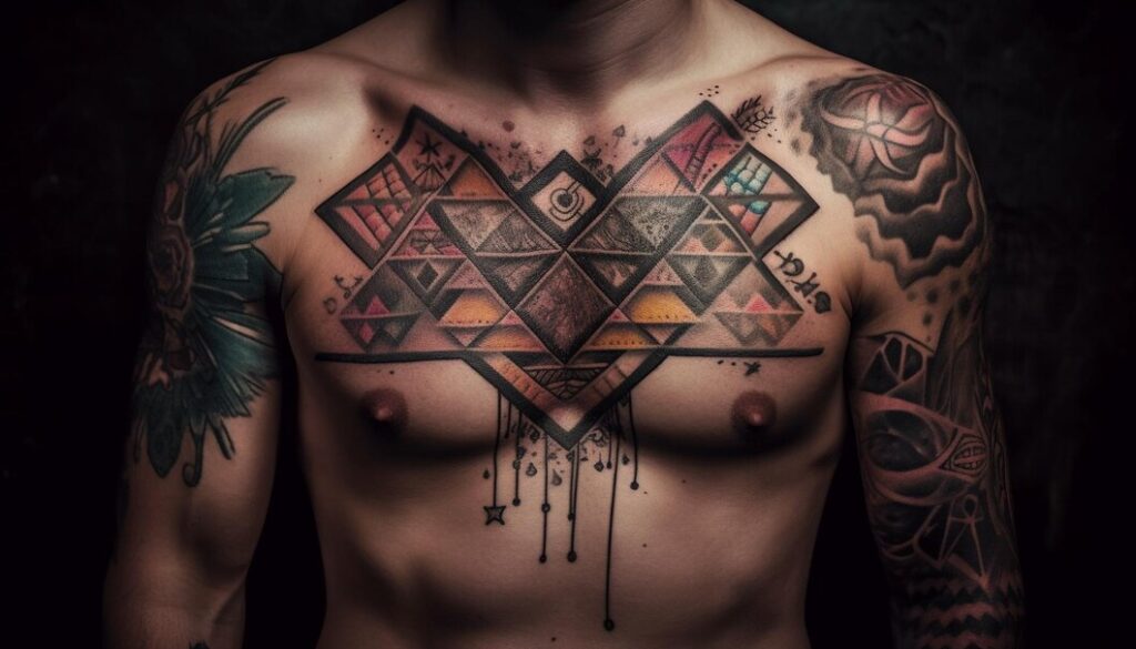 The mystery of traditional tattoo symbols photo.