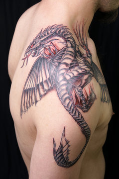 Global Inspirations: Cultural Fusion Dragon Tattoos Reflecting Rich Traditions photo.