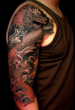 Beyond Reality: Exploring Abstract Dragon Tattoo Concepts photo.