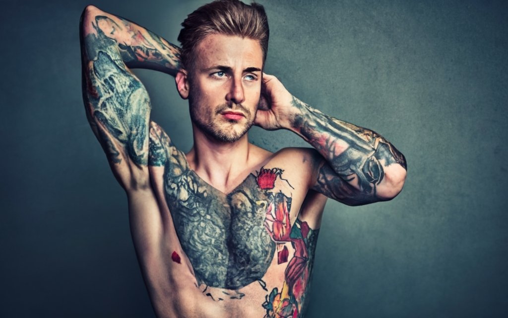 Big tattoos for front cover (Get Big Tattoos and Keep Them Looking Great)