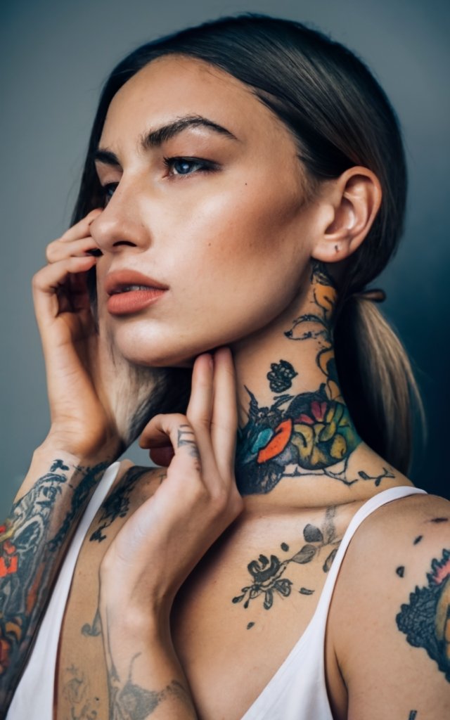 Best Neck Tattoo Ideas For Women’s photo.
